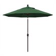 Pemberly Row Pola 9' Bronze Patio Umbrella in Olefin Hunter Green