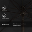 Pemberly Row 9' Bronze Patio Umbrella in Pacifica Palm
