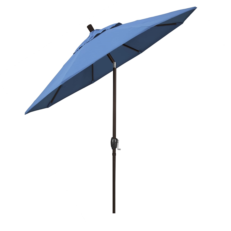 Pemberly Row 9' Bronze Patio Umbrella in Pacifica Capri