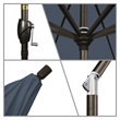 Pemberly Row 9' Bronze Patio Umbrella in Pacifica Sapphire