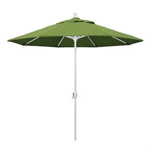 Pemberly Row 9' White Patio Umbrella in Sun-brella 1A Spectrum Cilantro