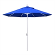Pemberly Row 9' White Patio Umbrella in Sun-brella 1A Pacific Blue