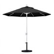 Pemberly Row 9' White Patio Umbrella in Olefin Black