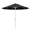 Pemberly Row 9' White Patio Umbrella in Olefin Black