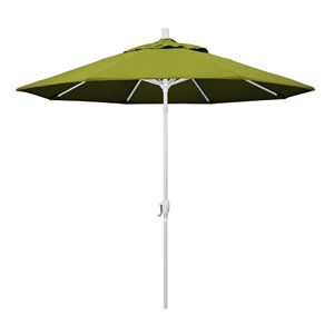 Pemberly Row 9' White Patio Umbrella in Olefin Kiwi