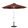 Pemberly Row 9' White Patio Umbrella in Olefin Terrace Adobe