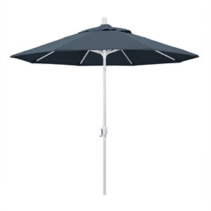 Pemberly Row 9' White Patio Umbrella in Pacifica Sapphire