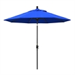 Pemberly Row 9' Black Patio Umbrella in Sun-brella 1A Pacific Blue