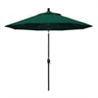 Pemberly Row 9' Black Patio Umbrella in Sun-brella 1A Forest Green