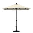 Pemberly Row 9' Black Patio Umbrella in Olefin Antique Beige