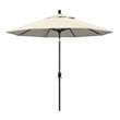 Pemberly Row 9' Black Patio Umbrella in Olefin Antique Beige