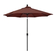 Pemberly Row 9' Black Patio Umbrella in Olefin Terrace Adobe
