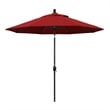 Pemberly Row 9' Black Patio Umbrella in Pacifica Red