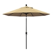 Pemberly Row 9' Black Patio Umbrella in Pacifica Beige