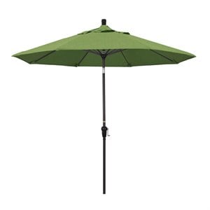 Pemberly Row 9' Bronze Patio Umbrella in Sun-brella 1A Spectrum Cilantro