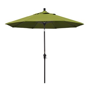 Pemberly Row 9' Bronze Patio Umbrella in Olefin Kiwi