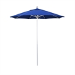 Pemberly Row 7.5' Silver Market Umbrella in Olefin Royal Blue