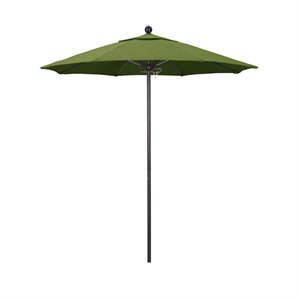 Pemberly Row 7.5' Bronze Market Umbrella in Sun-brella 1A Cilantro