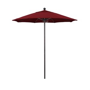 Pemberly Row 7.5' Bronze Market Umbrella in Olefin Red