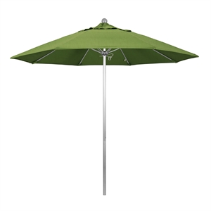 Pemberly Row 9' Silver Market Umbrella in Sun-brella 1A Cilantro