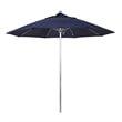 Pemberly Row 9' Silver Market Umbrella in Sun-brella 1A Navy