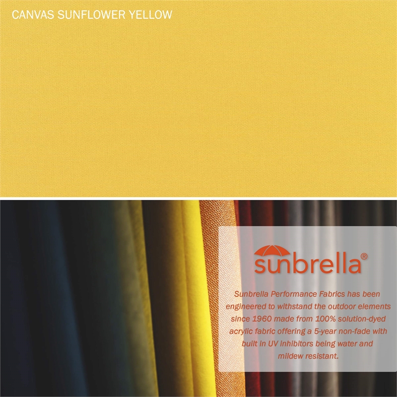 Pemberly Row 9' Silver Market Umbrella in Sun-brella 1A Yellow