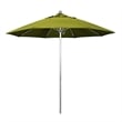 Pemberly Row 9' Silver Market Umbrella in Olefin Kiwi