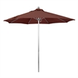 Pemberly Row 9' Silver Market Umbrella in Olefin Adobe