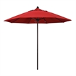 Pemberly Row 9' Bronze Market Umbrella in Jockey Red