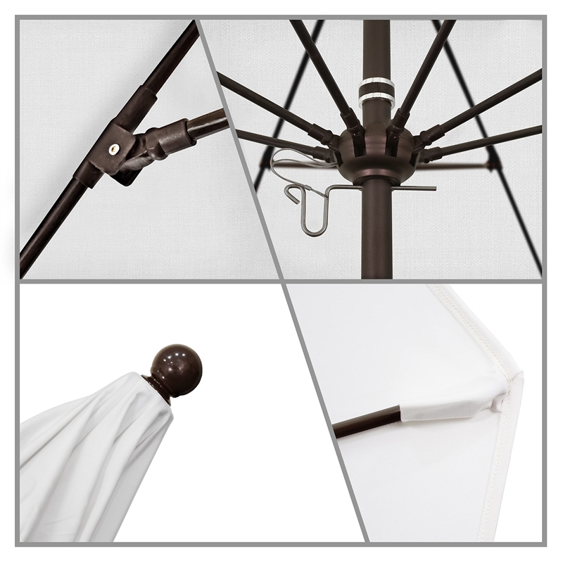 Pemberly Row 9' Bronze Market Umbrella in Sun-brella 1A Natural