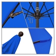 Pemberly Row 9' Bronze Market Umbrella in Olefin Royal Blue