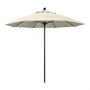 Pemberly Row 9' Bronze Market Umbrella in Olefin Beige