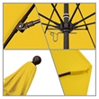 Pemberly Row 9' Bronze Market Umbrella in Olefin Lemon