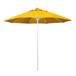 Pemberly Row 9' White Market Umbrella in Sun-brella 1A Yellow