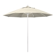 Pemberly Row 9' White Market Umbrella in Olefin Beige