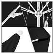 Pemberly Row 9' White Market Umbrella in Olefin Black