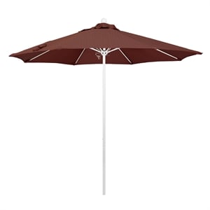 Pemberly Row 9' White Market Umbrella in Olefin Adobe