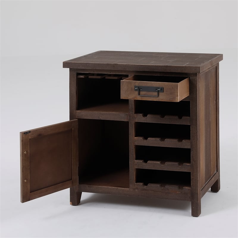 Pemberly Row Wine Station Wood Console Cabinet