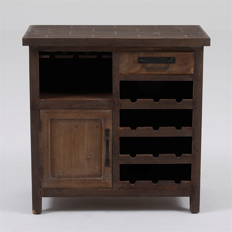 Pemberly Row Wine Station Wood Console Cabinet
