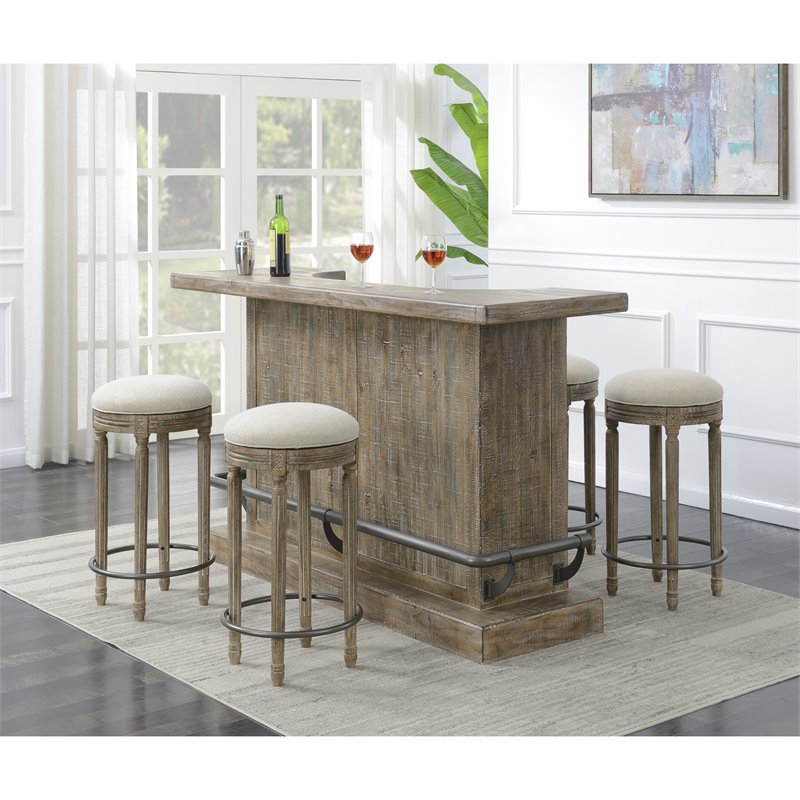 Pemberly Row Arranmore Gray Home Bar PR47531940542