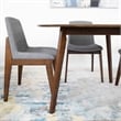 Pemberly Row 18.5'' Fabric Upholstered Dining Chair in Light Gray (Set of 2)