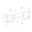 Pemberly Row Modern Wood Barn Door TV Stand for TVs up to 70
