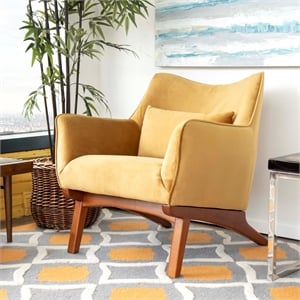 pemberly row mid-century modern gatsby velvet lounge chair