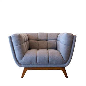 pemberly row mid-century modern allen seaside gray lounge chair