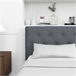 Pemberly Row Mid-Century Modern Queen Fabric Platform Bed in Gray