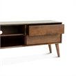 Pemberly Row Mid-Century Modern TV Stand in Brown (for TVs up to 65