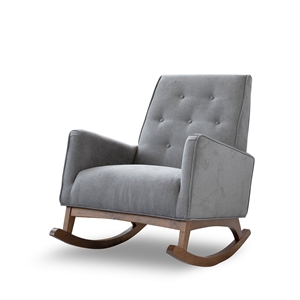 mid-century modern collin velvet rocking chair