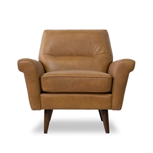 pemberly row mid century modern lloyd cognac tan leather lounge chair