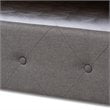 Pemberly Row Scrolled Arm Fabric Tufted Full Daybed with Trundle in Gray