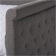 Pemberly Row Fabric Tufted Queen Daybed with Trundle in Gray